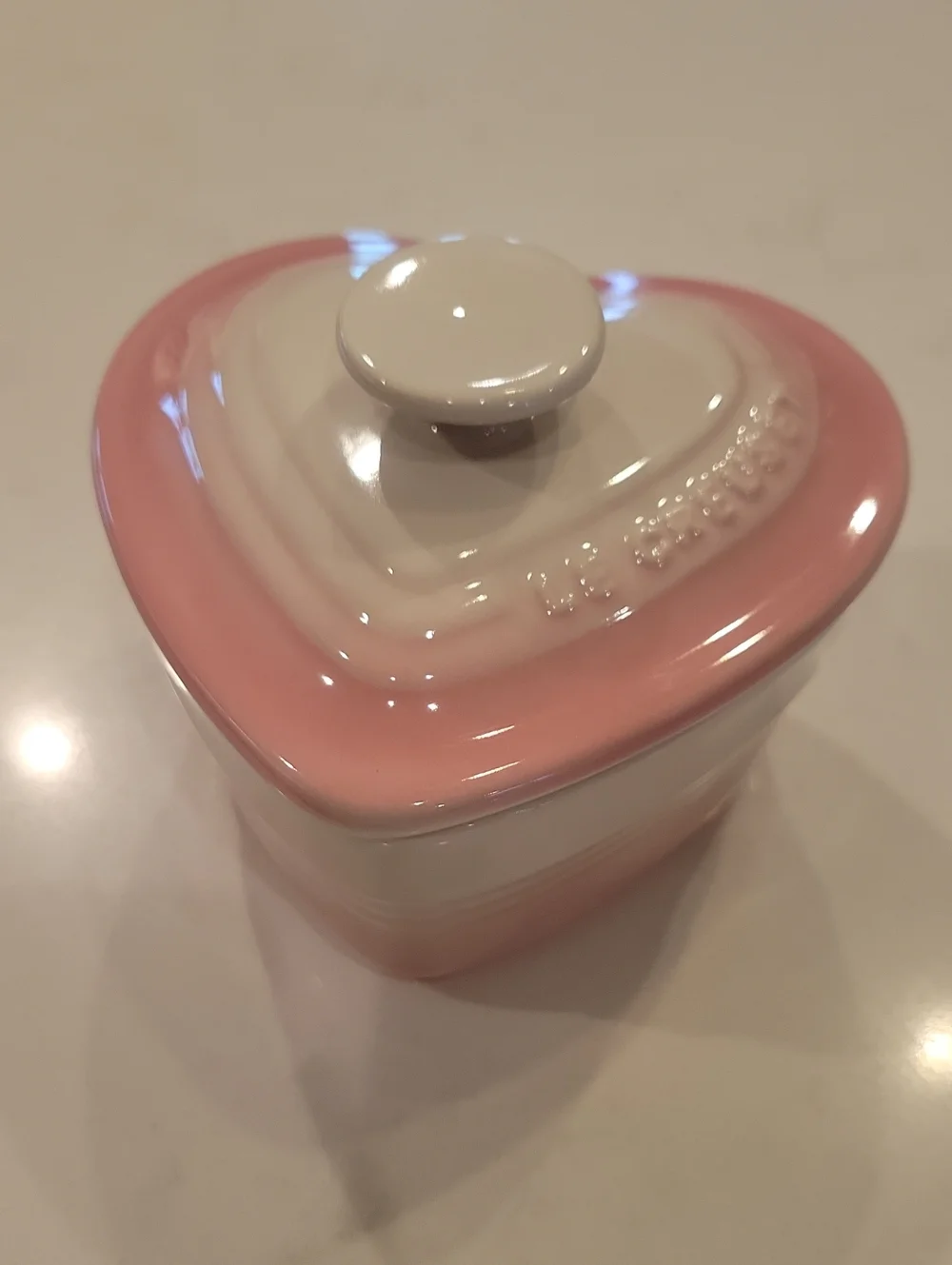 Le Creuset Retired & Rare Large Powder Pink Heart Cocotte